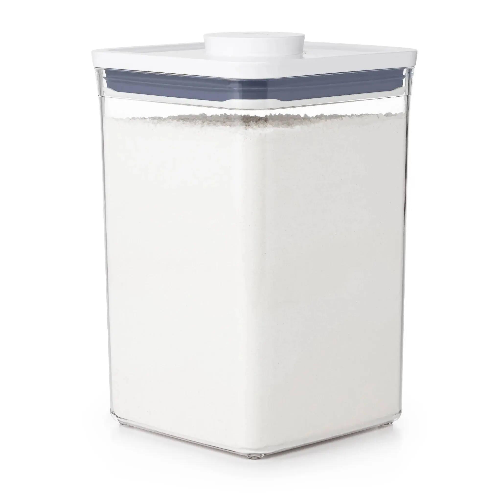 POP 4.4qt Plastic Big Square Airtight Food Storage Container Clear