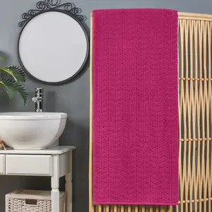 Elegant Comfort 1-Piece Premium Turkish Cotton Braided Oversized Bath Sheet Towel 40 x 80 Inch