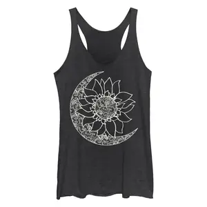 Women's Lost Gods Lace Sun and Moon Racerback Tank Top