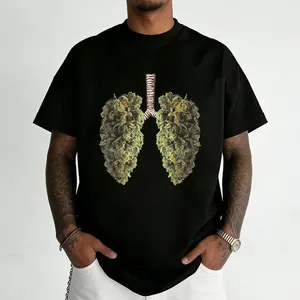 Fun Marijuana Lung Themed T-Shirt - THC Lung Themed T-Shirt, Marijuana Lung Themed T-Shirt for Marijuana Enthusiasts, New Design, Gift for Dad, 420 Day Themed T-Shirt
