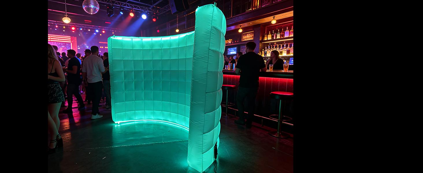 SAYOK Inflatable Photo Booth Wall (White, 119' 'x 59''x 91'') Selfie Booth Backdrop, Photo Booth Enclosure Inflatable Photo Shoot Background White Wall for Wedding Party Exhibition Event