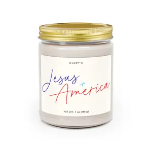 Jesus + America Candle