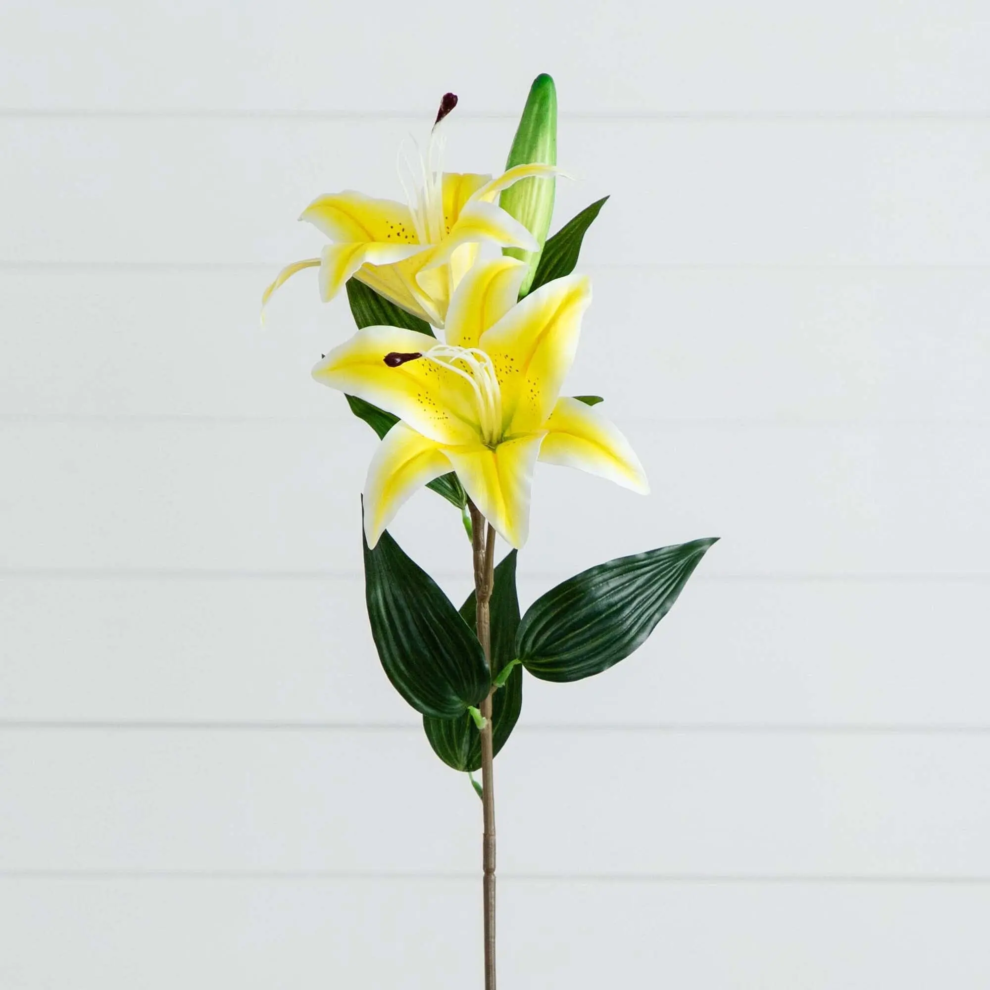 Faux Silk Colorful Decorative Lily Flower Stems - 31in, Set of 3, for Home Room Decor, Faux Stems