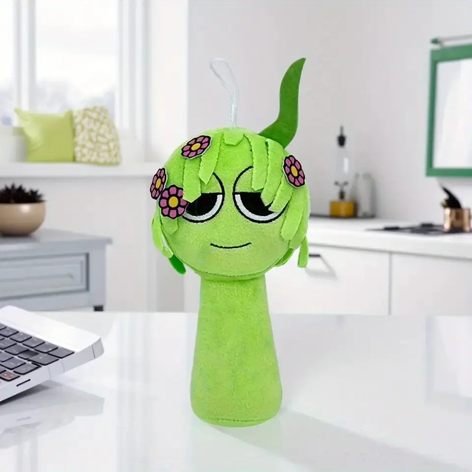 Green Sister Soft Plush Doll - Stuffed Plushies with Expressive Eyes, Playful Design, Quality Craftsmanship, Polyester Material, Soft Textured Cute Little Green Lady Collectible, Perfect Gift for Birthdays, Christmas