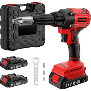 Cordless Rivet , Electric Rivet  Kit with 2 count  and Charger, Brushless Blind Riveter Tool Kit for 1/8", 5/32", 3/16" Rivets