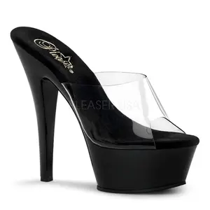 6 Inch Heel KISS-201 Clear-Black