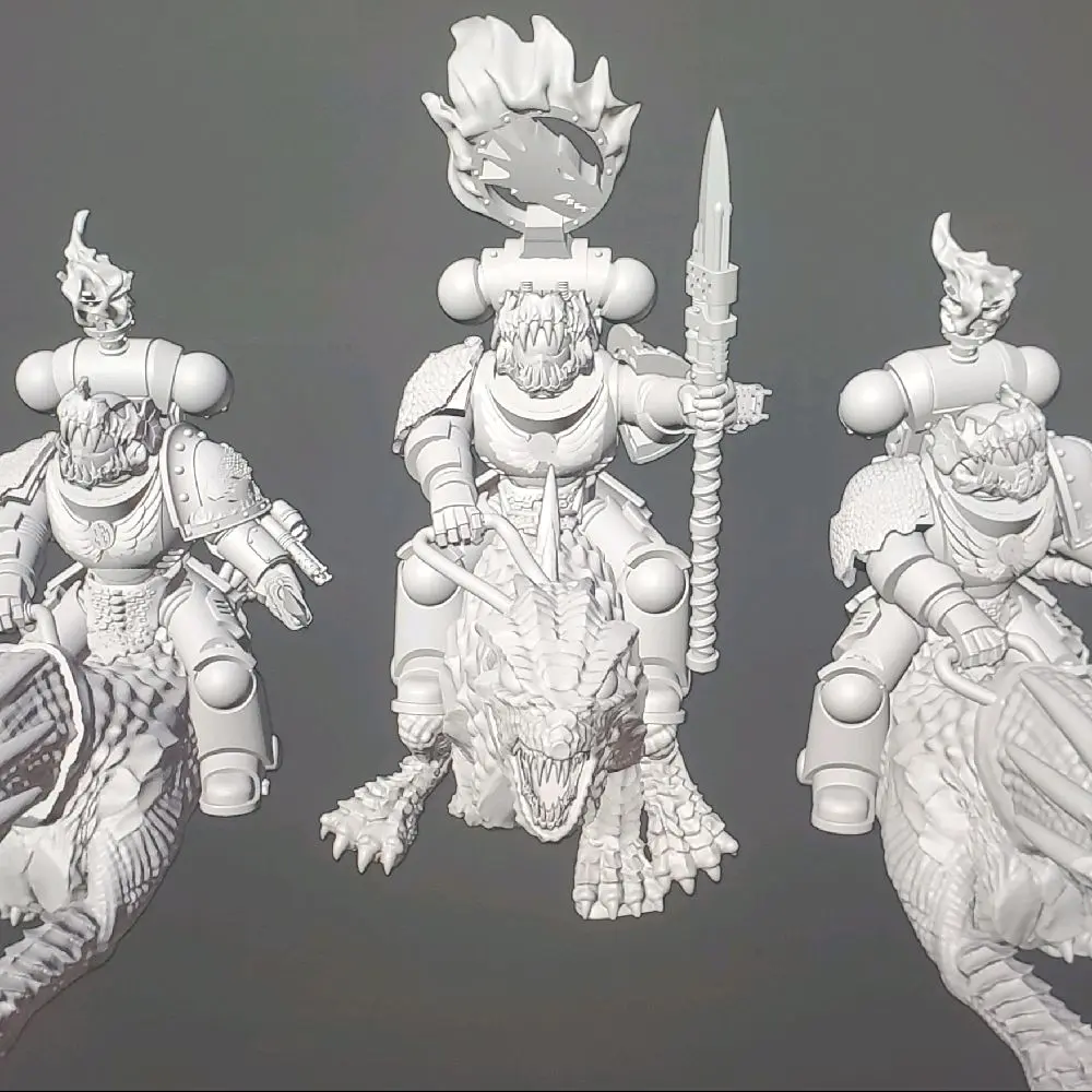 x3 Prime Marines Of Space Salamander Outriders (Customizable But Limited)