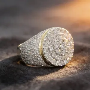 18K Gold Plated Two-Tone Ring |     Micro Pave Zircon Band |     Delicate & Perfect for Gifting