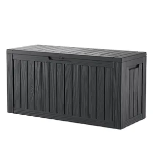 【Price Slash】80GAL Lockable Resin Deck Box, Waterproof & UV-Resistant Outdoor Storage Box for Outdoor Cushion Storage, Delivery Storage, Patio Furniture, Pool Toys, Garden Tools, Easy assembly