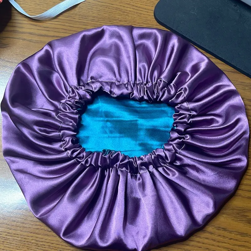 Creations By Shirelle Solid Reversible Satin Bonnet for Hair Protection Against Damage and Frizz Gentle on Hair Moisturizing and Heat Resistant
