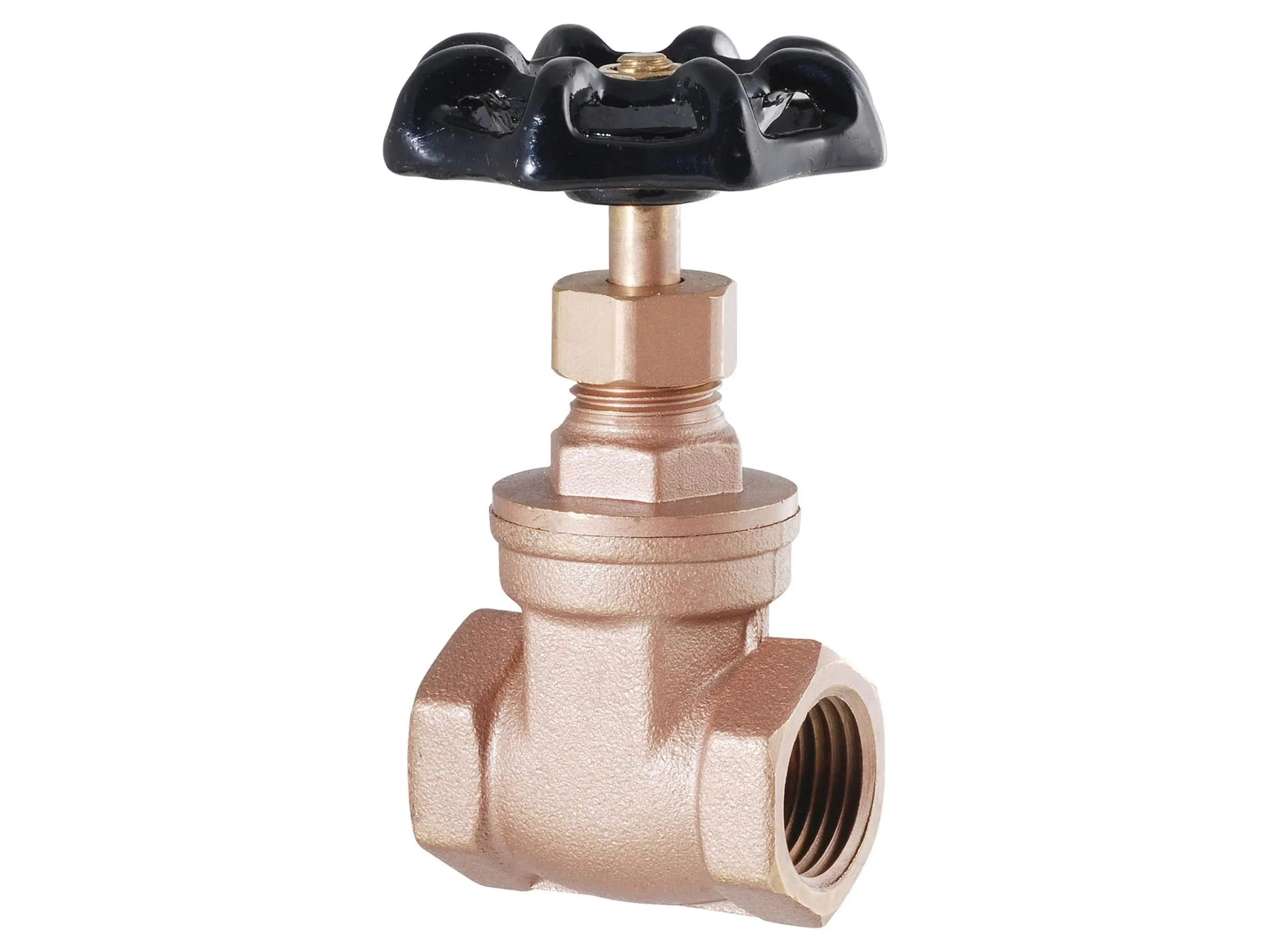 Ldr Heavy-Duty Low-Lead Brass Body Gate Valve - 2 in, 125 psi, IPS Pipe Threads, Full Flow, Non-Rising Stem, Solid Wedge Disc, Imperial Metal Pipe Valve for Fully Open or Closed Water Control (022-1118)