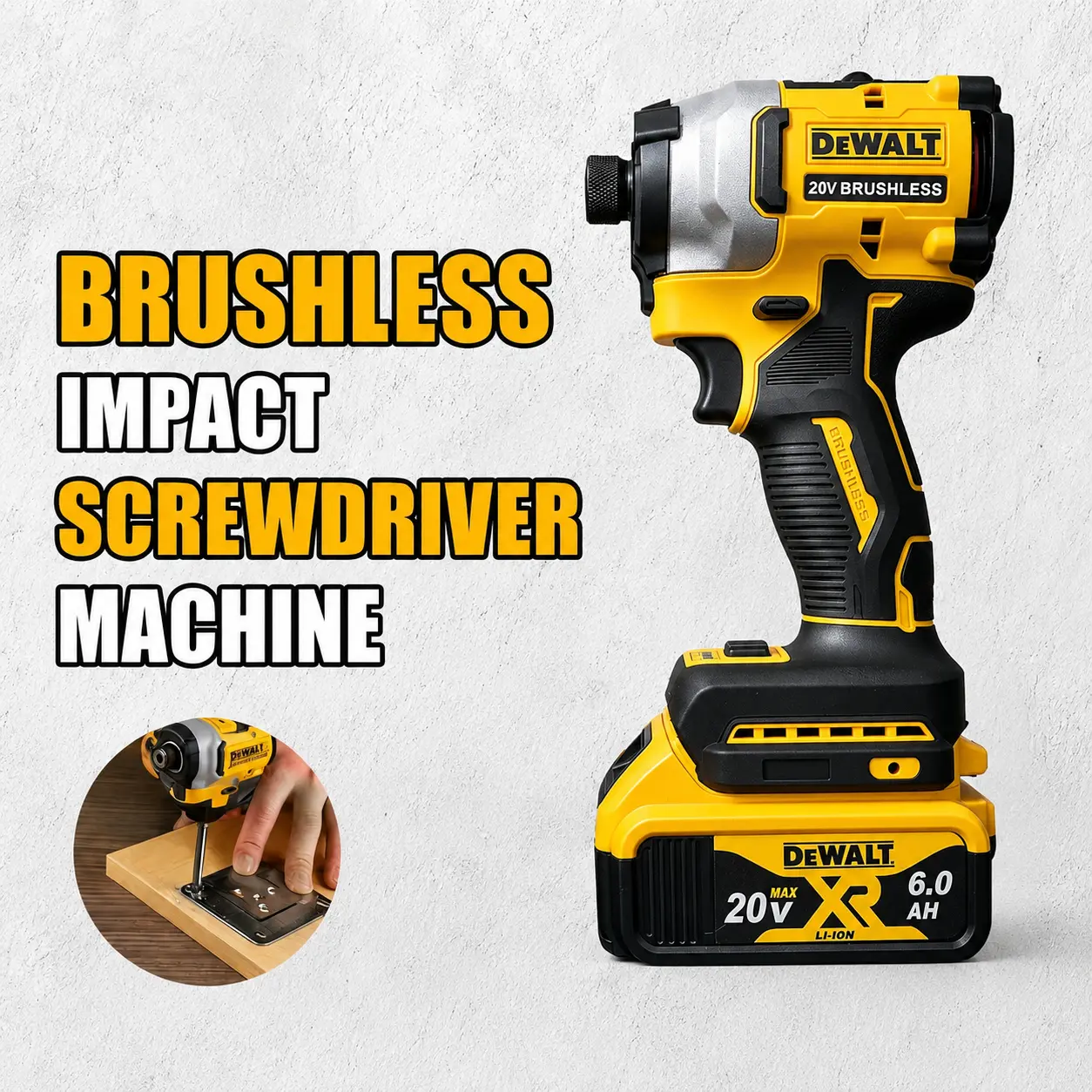 Dewalt DCF850 Rechargeable Cordless 20V electricscrewdriver, Power Tools, Original Large Torque