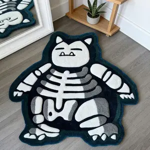 Cartoon elf bone pattern rug, cartoon-themed decoration, Decorative area rug, home décor, creative and personalized bedroom rug, suitable for living rooms, bedrooms, entryways, the best gift for friends, a decorative rug for cartoon lovers