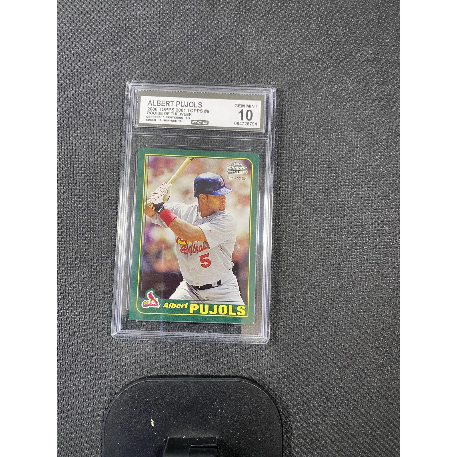 Albert Pujols 2006 Topps 2001 Reprints 6 CCG 10 RC