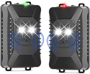 2PCS Under Hood Rat Repellent – Ultrasonic + Flashing Light Rodent Deterrent for Car Engine Wire Protection for Indoor Outdoor Garage Use
