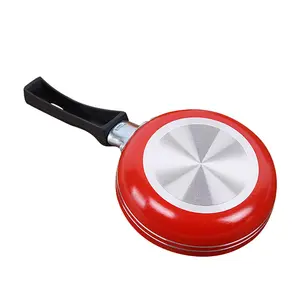 Mini Non-Stick Steel Frying Pan Set, Includes 12cm/14cm/16cm Sizes, Perfect for Kitchen Cooking Essentials, Random Color Selection