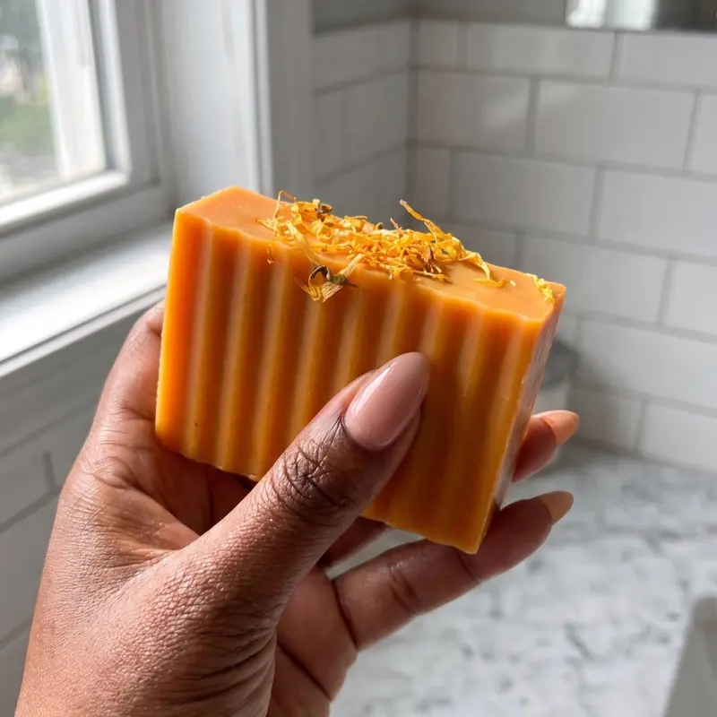 Turmeric and Manuka Honey Infused Natural Bar Soap for Gentle Skin Cleansing