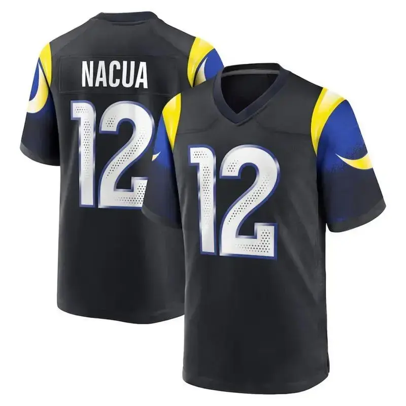Mens #12 Football Jersey – Player Inspired by Nacua, Fan Edition Game Day Top