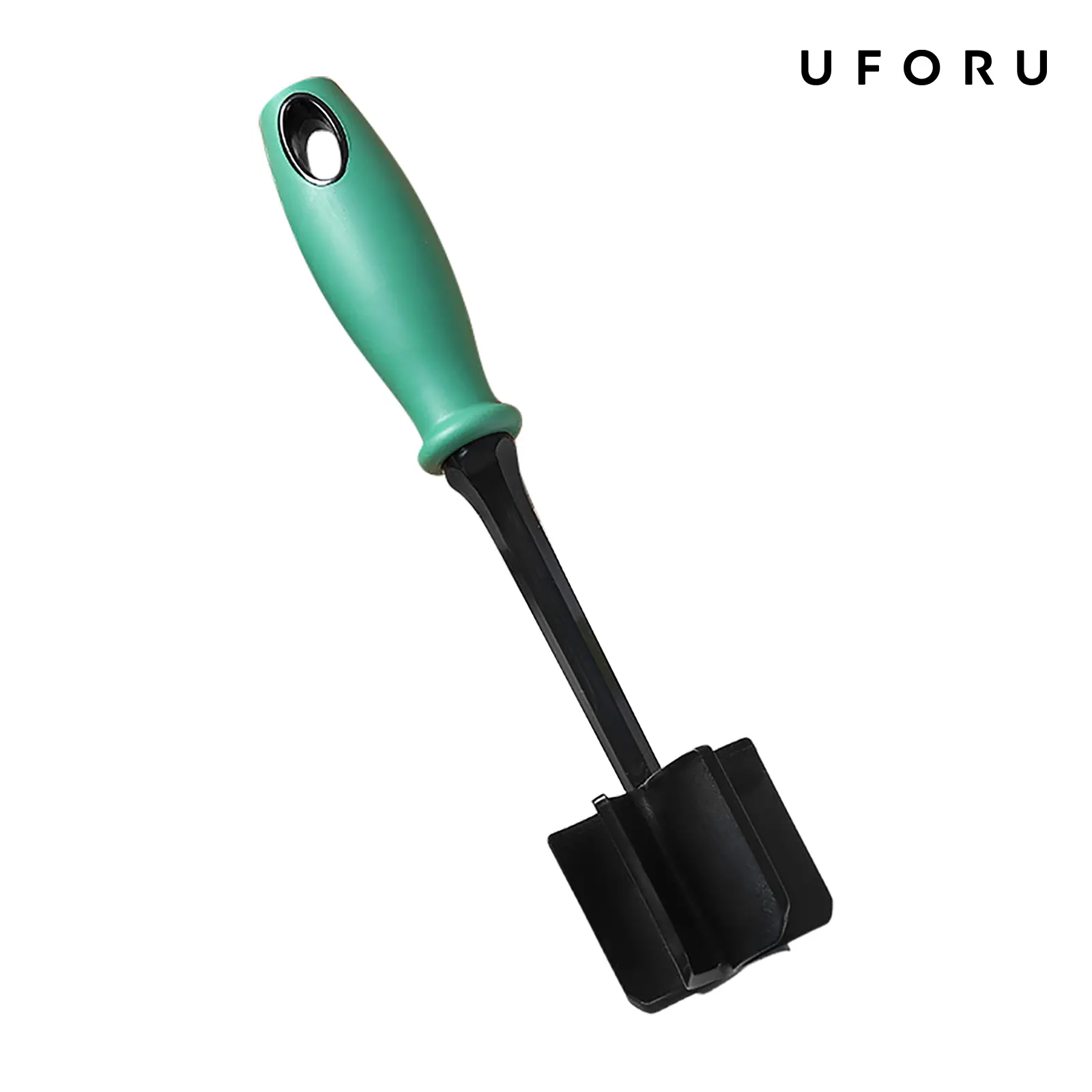 UFORU Meat Masher and Potato Masher, 6 Curve Blade Nylon Chopper for Ground Meat, Heat Resistant Non Scratch Kitchen Tool, Easy Clean Detachable Design