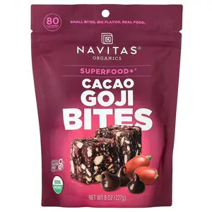 Navitas Organics Superfood+®, Cacao Goji Bites, 8 oz (227 g)