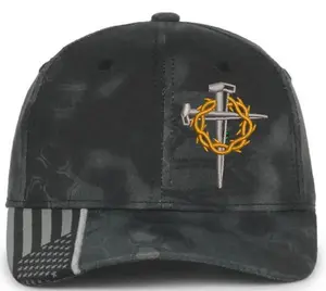 Fierstien Brand Jesus 3 Nail Crown of Thorns Embroidered Typhoon Adjustable Christian Hat Casual Outdoor Cap CWF305