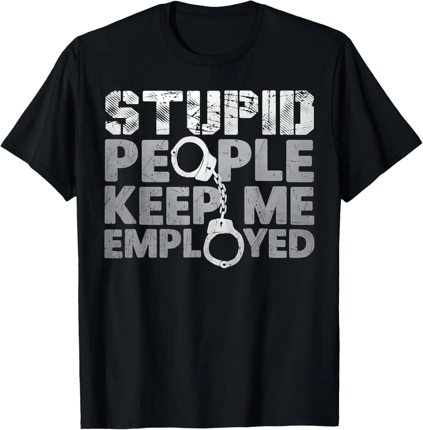 Cotton(pure) Correctional Officer - Stupid People Keep Me On Toes T-Shirt