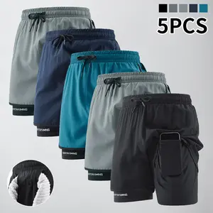 Men's Shorts Outdoor Sports Casual, Gym Cycling Hiking Shorts, Running Quick Dry Ice Cool Breathable Sweat Absorption Stretch Shorts Men's Casual Sports Outdoor Shorts