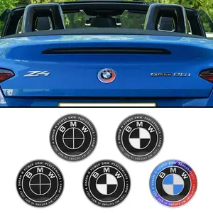 74mm 82mm Car Front Grill Badges Rear Trunk Emblem Lid Covers Logo Replacement Accessories For BMW F20 E87 E81 E82 E88 F21 F22 F45 F46 F32 F33 F36 E63 F12 F06 M2 M3 Car Series Sticker