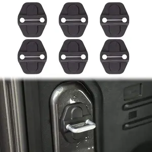 for JL Door Lock Cover Buckle Decor Trim for 2018-2024 Jeep Wrangler JL JLU, for Jeep Gladiator JT 4XE 392 2018-2024, ABS Exterior Accessories, 6PAC,Matte Black