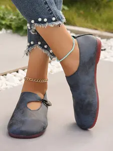 Women's Fashionable Solid Color Slip on Loafers, Casual Comfortable Breathable Flat Shoes for Daily Wear, Lightweight Breathable Footwear for All Seasons, Girl