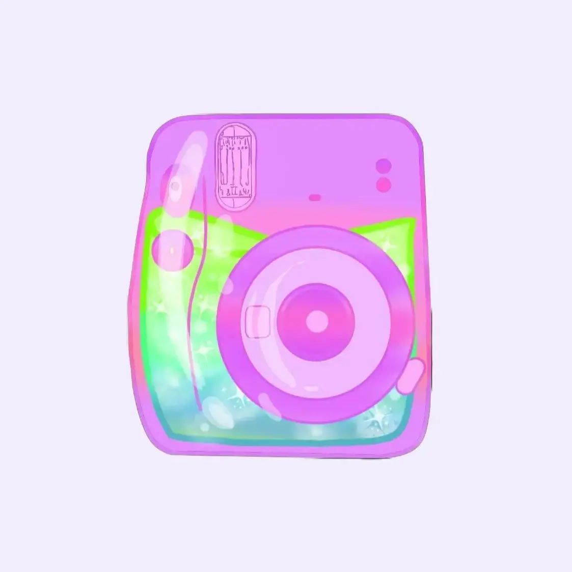 Colorful Camera Permanent, water-resistant Vinyl Decal for phone cases, laptops, water bottles, cars, notebooks , cards