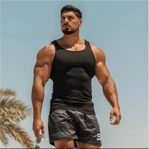 Men's 3PCS Ribbed Scoop Neck Muscle Tank Tops - Breathable Slim Fit Workout Apparel, Fitness Activewear for Summer Gym & Casual Use