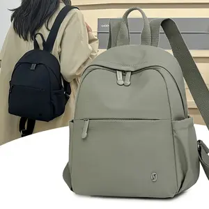 Women'S Lightweight Nylon Backpack - Adjustable Shoulder Straps, Multiple Compartments, Zipper Closure, Solid Color for Travel, Work & Daily Use, Backpack for Travel, Versatile Travel Bag, Minimalist Backpack, Durable Polyester Lining toiletry storage