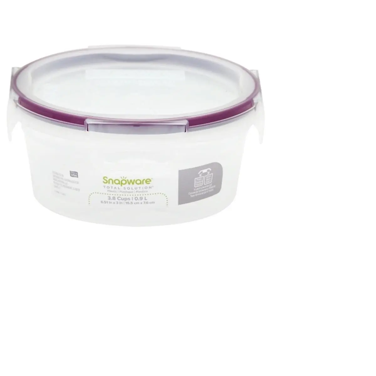 Snapware 3.8 Cups Total Solutions Lock Top Container , Multi - 2 Piece per Pack, Pack of 6