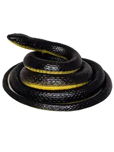 Realistic Rubber Snake Toy - Large Black Fake Snake Prank, Keep Birds Away, Toy Snakes That Look Real, Perfect Nature Gift for Kids or for April Fools Day Practical Jokes