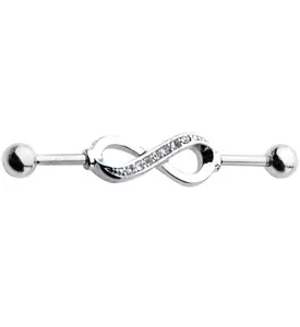 Infinity CZ Industrial Barbell