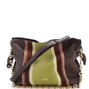 Pre-owned Loewe Leather Shoulder Bags Flamenco Surplus Knot Donut Chain Clutch Landscape Printed Medium by Rebag