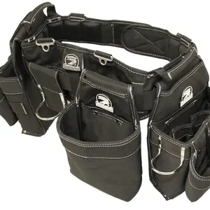 B145 Xlarge Gatorback Professional Carpenter's Triple Combo Tool Belt Designed for Industry Use with Paten Comfort and Durability