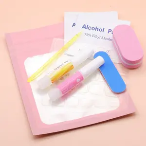 VirtuVogue Nail Kit for Nail Art with Jelly Gel, Alcohol Swabs, Sponge Buffers, Nail File, Nail Glue, Polish Remover, and Sticks