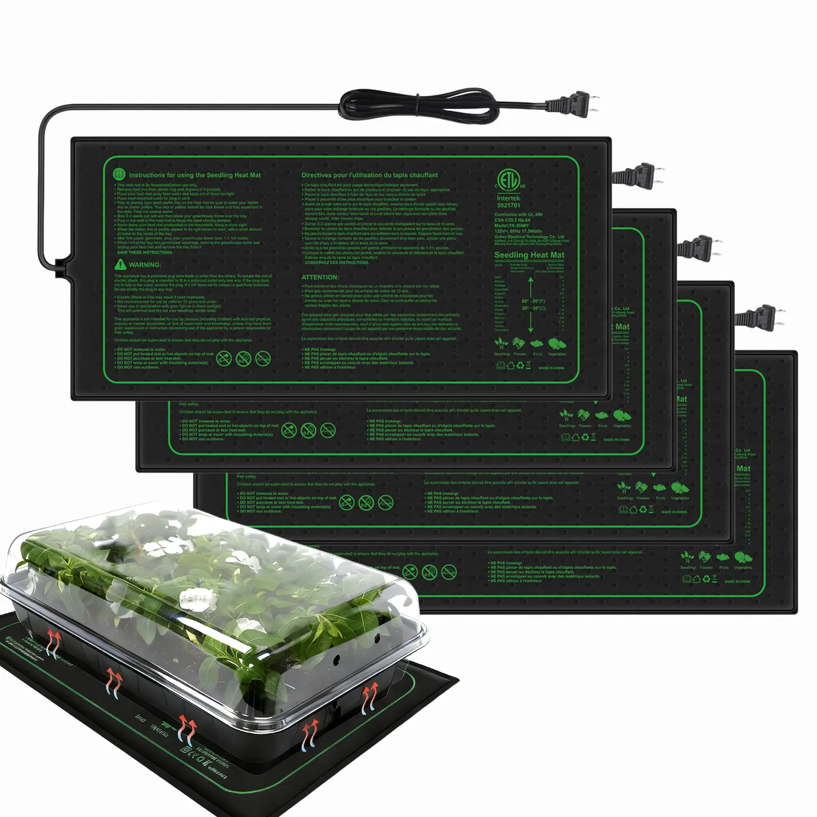 10 x 20 heating pad and other sizes, greenhouse heater, seedling heating  pad, thermostat, plant heating