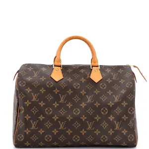 Pre-owned Louis Vuitton Canvas Coated Top Handle Bags Speedy Handbag Monogram Canvas 35 by Rebag