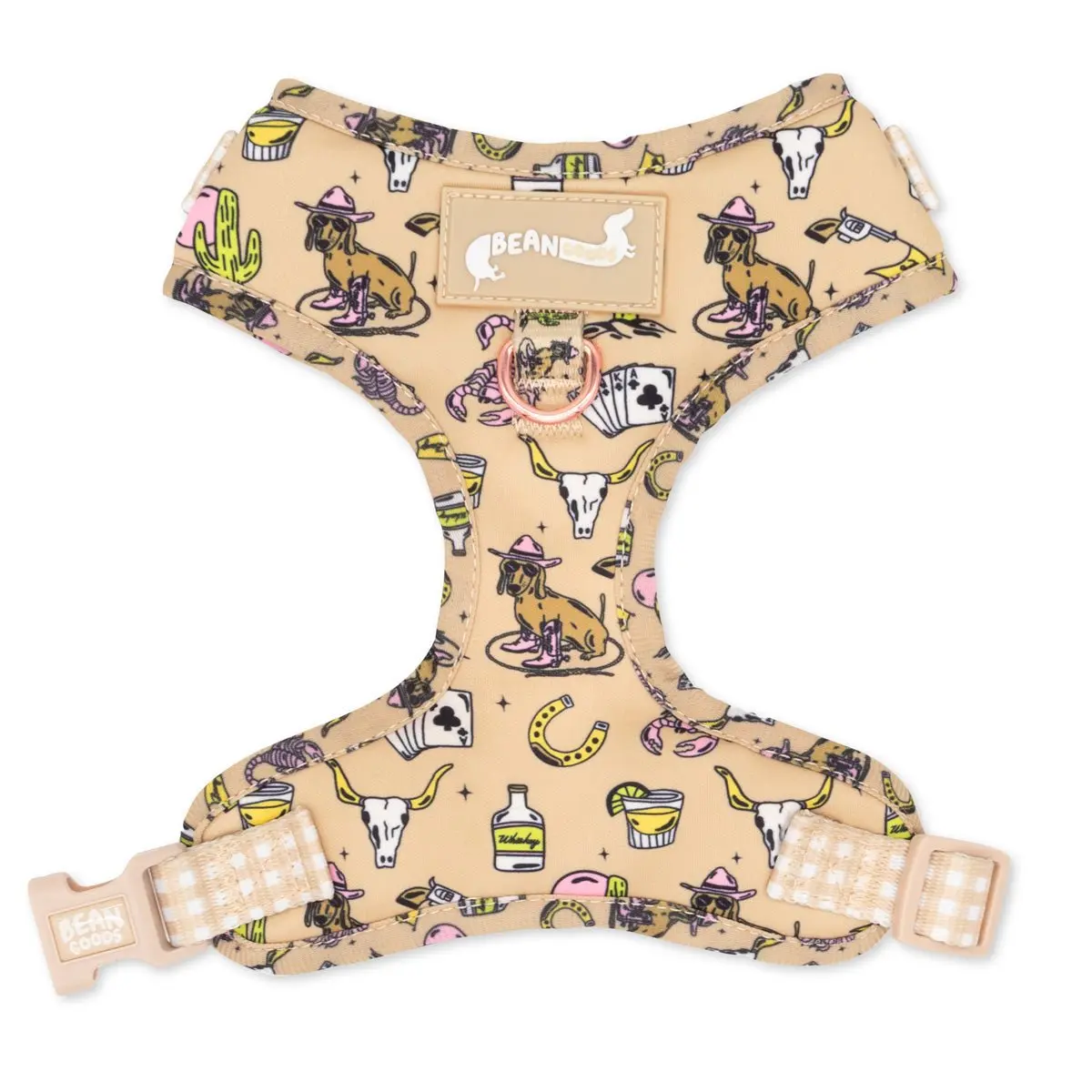 Adjustable Dog Harness - Rodeo Collection with Custom Neoprene Fabric & Breathable Mesh for Comfort