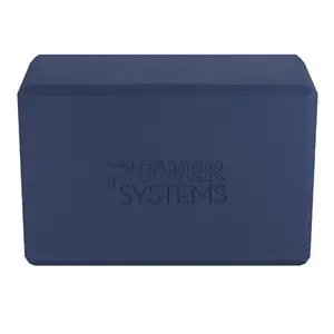 Power Systems Lightweight Yoga Block Navy Ideal for yoga, pilates, meditation, and various exercise routines.