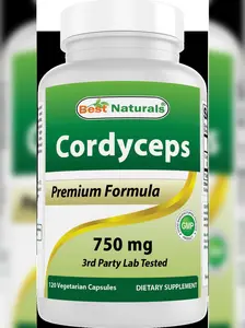 Best Naturals Cordyceps Sinensis Mycelium Mushroom Powder 750 mg 120 Veggie Capsules