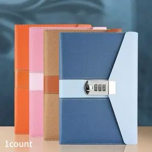 A5 Pearl Finish Three-Fold Password Lock Notebook, Fashionable Business Password Lock Journal, Stylish and Secure Note-Taking Companion