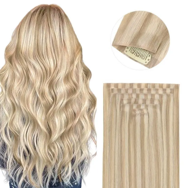【live only】Doores Injected Seamless Clip In Hair Extensions 7pcs Limited-time offer Natural Straight For Women Real Human Hair#TikTokShopSummerSale