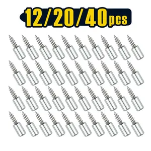 12/20/40 pcs, Cabinet Shelf Support Pegs,Shelf Pins with Non-Slip Silicone Sleeves,Hole-Free Partition Shelf Bracket for Furnitu