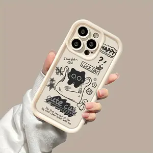 Cute Cat Design Soft Tpu Shockproof Case for Girls & Women, Compatible with Apple iPhone Models 16/15/14/13/12/11/x/XR