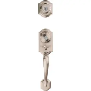 Kwikset Montara Single Cylinder Exterior Only Handleset, SmartKey Security in Satin Nickel