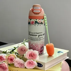 32oz Stainless Steel Insulated Thermos Cup with Flip Lid, Leak-Proof Travel Tumbler for Hot & Cold Beverages, BPA-Free Reusable Mug for Home Office Outdoor, Multi-Color Durable Drinkware Suitable for Adults & Children